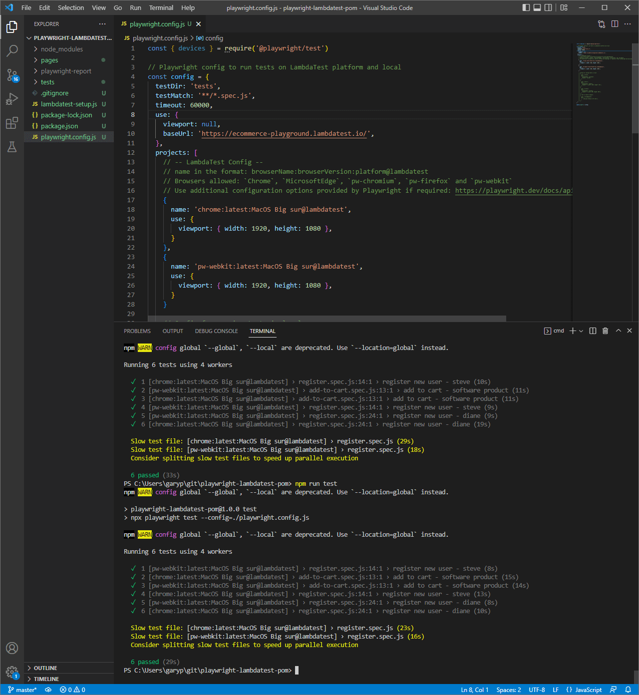 Playwright parallelism for four across both platforms Playwright parallelism for four across both platforms